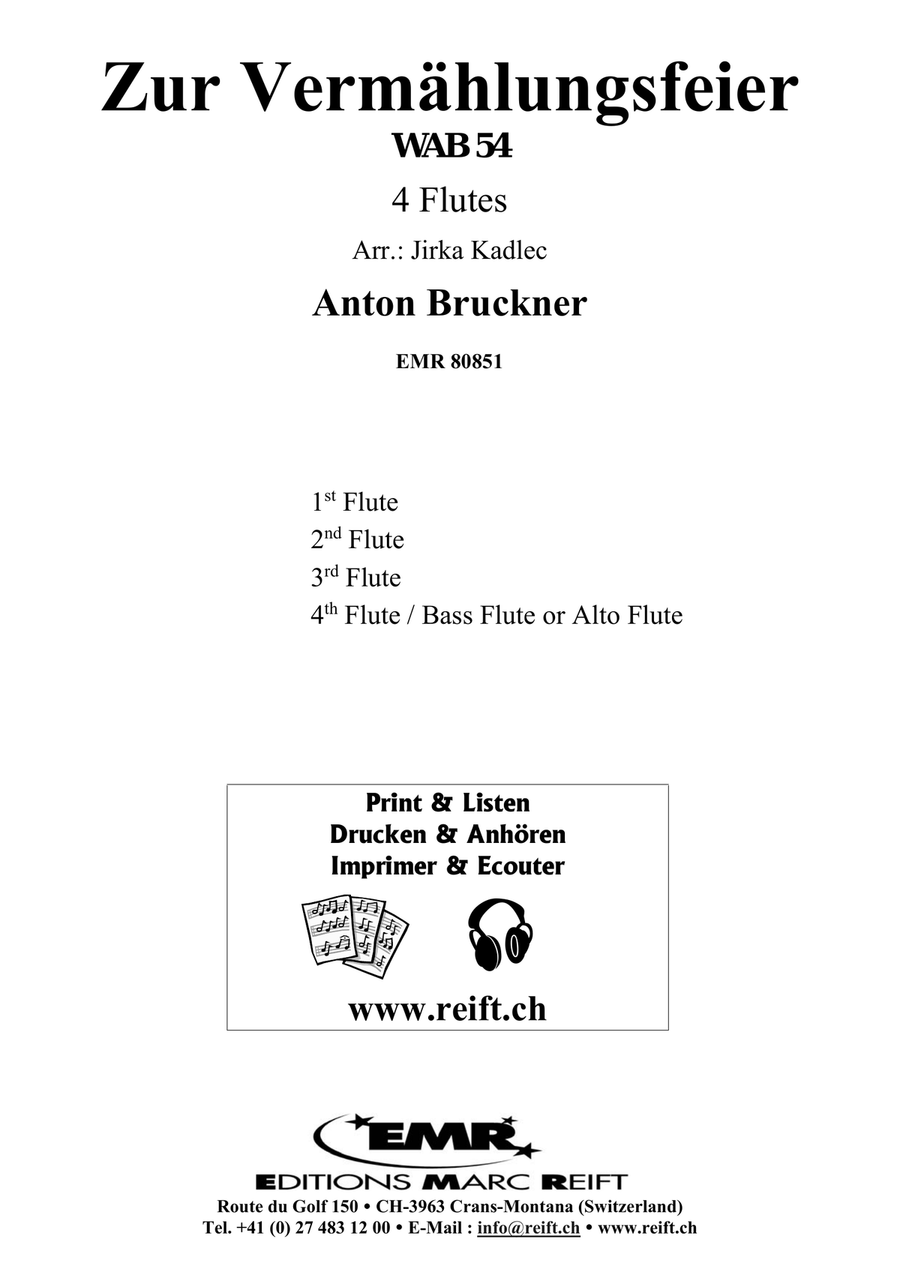 Zur Vermählungsfeier Zur Vermählungsfeier Flute Quartet scores gallery preview page 2