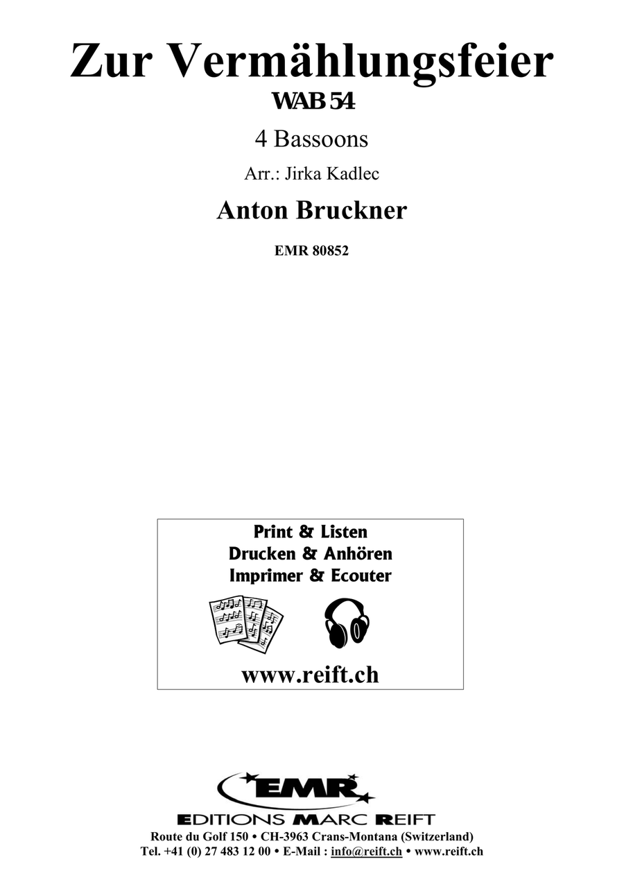 Zur Vermählungsfeier Zur Vermählungsfeier Bassoon Quartet scores gallery preview page 2