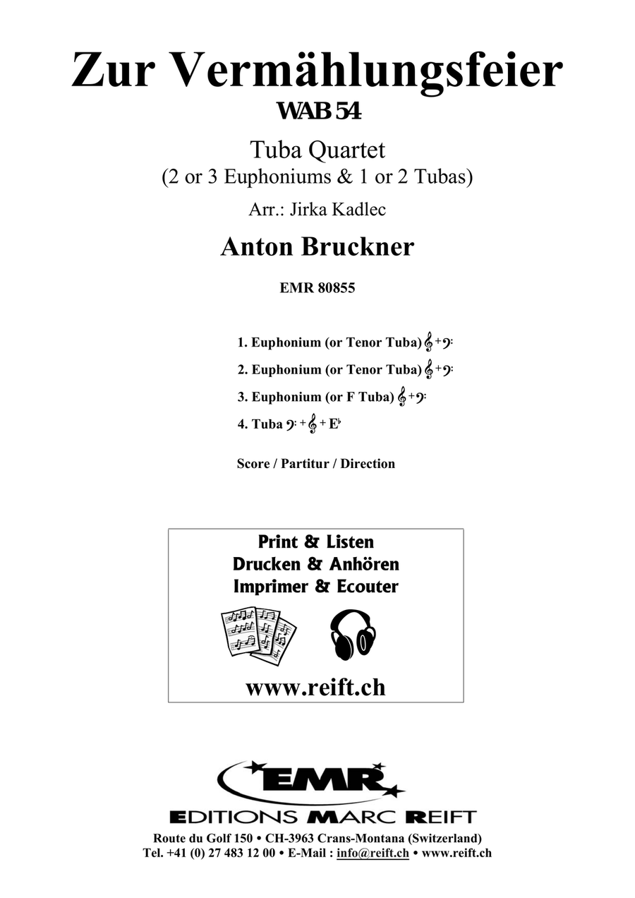 Zur Vermählungsfeier Tuba Quartet scores gallery preview page 2