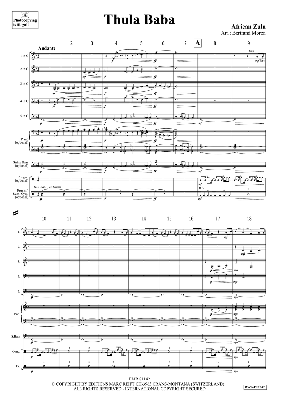 Thula Baba Thula Baba Score scores gallery preview page 3