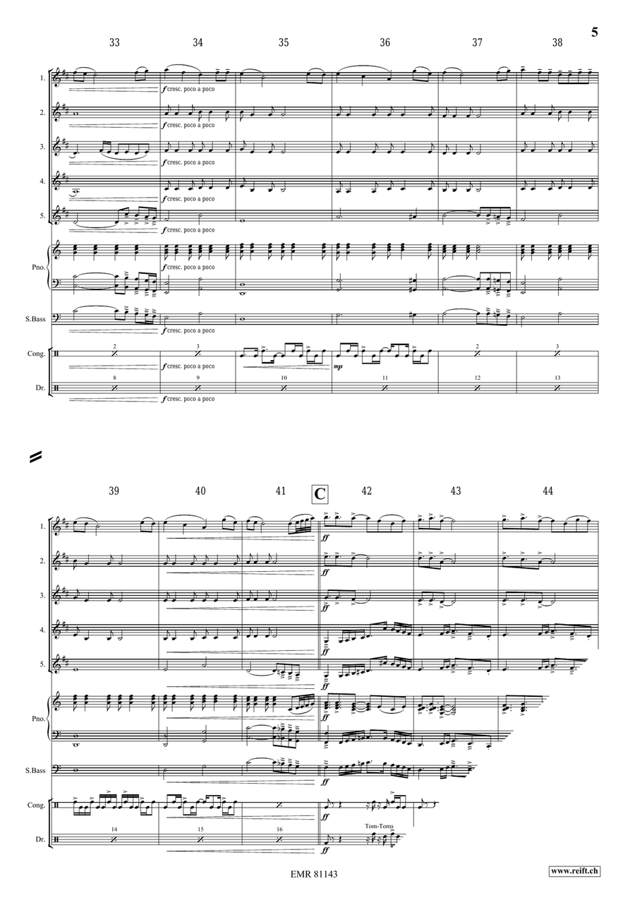 Thula Baba Thula Baba Clarinet Quintet scores gallery preview page 5