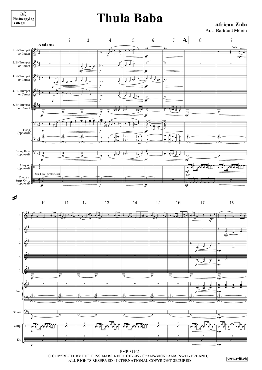 Thula Baba Thula Baba Cornet scores gallery preview page 3