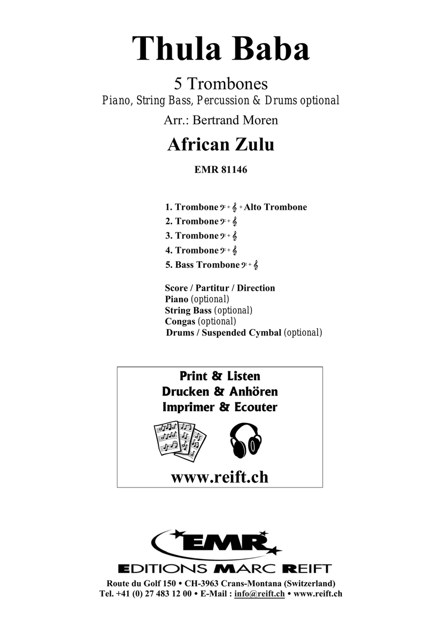 Thula Baba Thula Baba Trombone scores gallery preview page 2