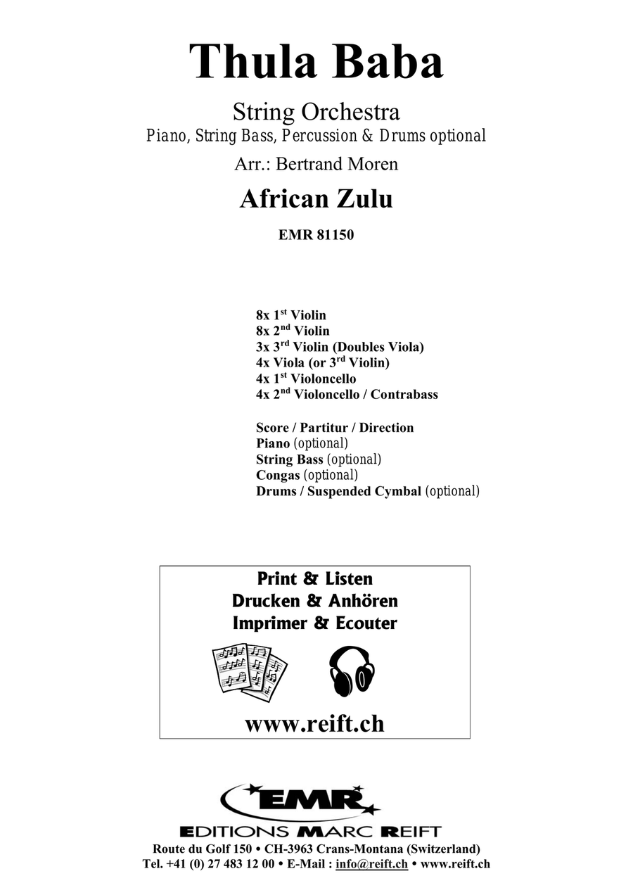 Thula Baba Thula Baba String Orchestra scores gallery preview page 2