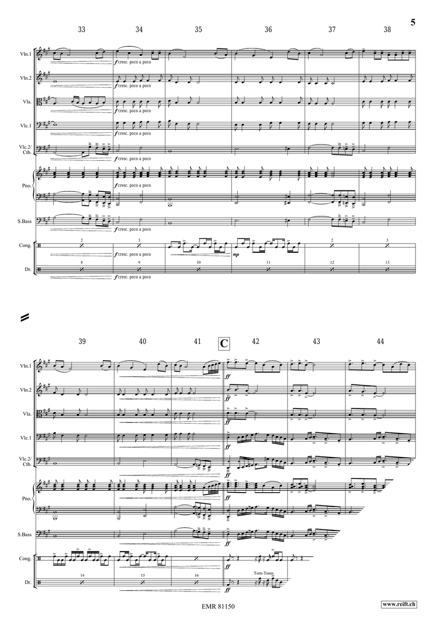 Thula Baba Thula Baba String Orchestra scores gallery preview page 5