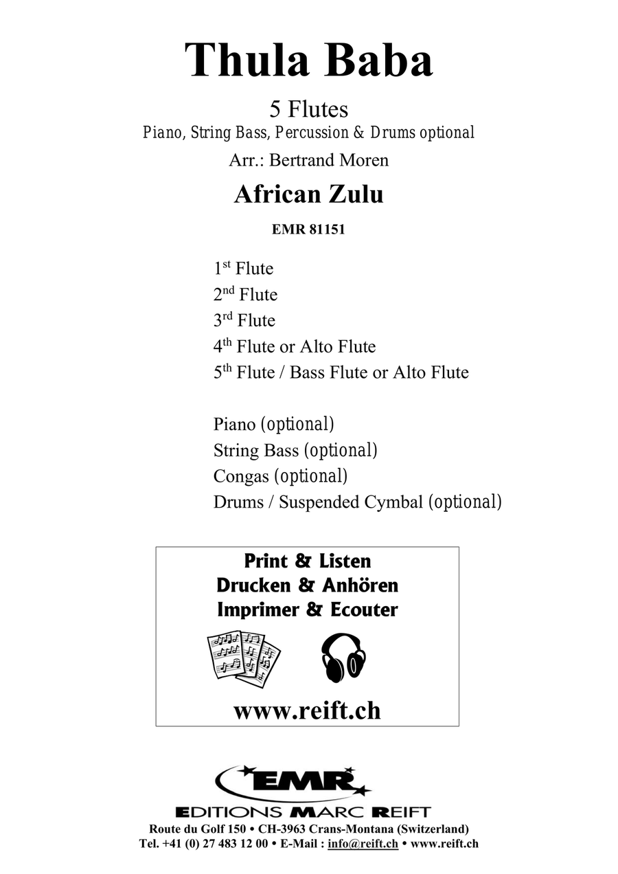 Thula Baba Thula Baba Flute scores gallery preview page 2