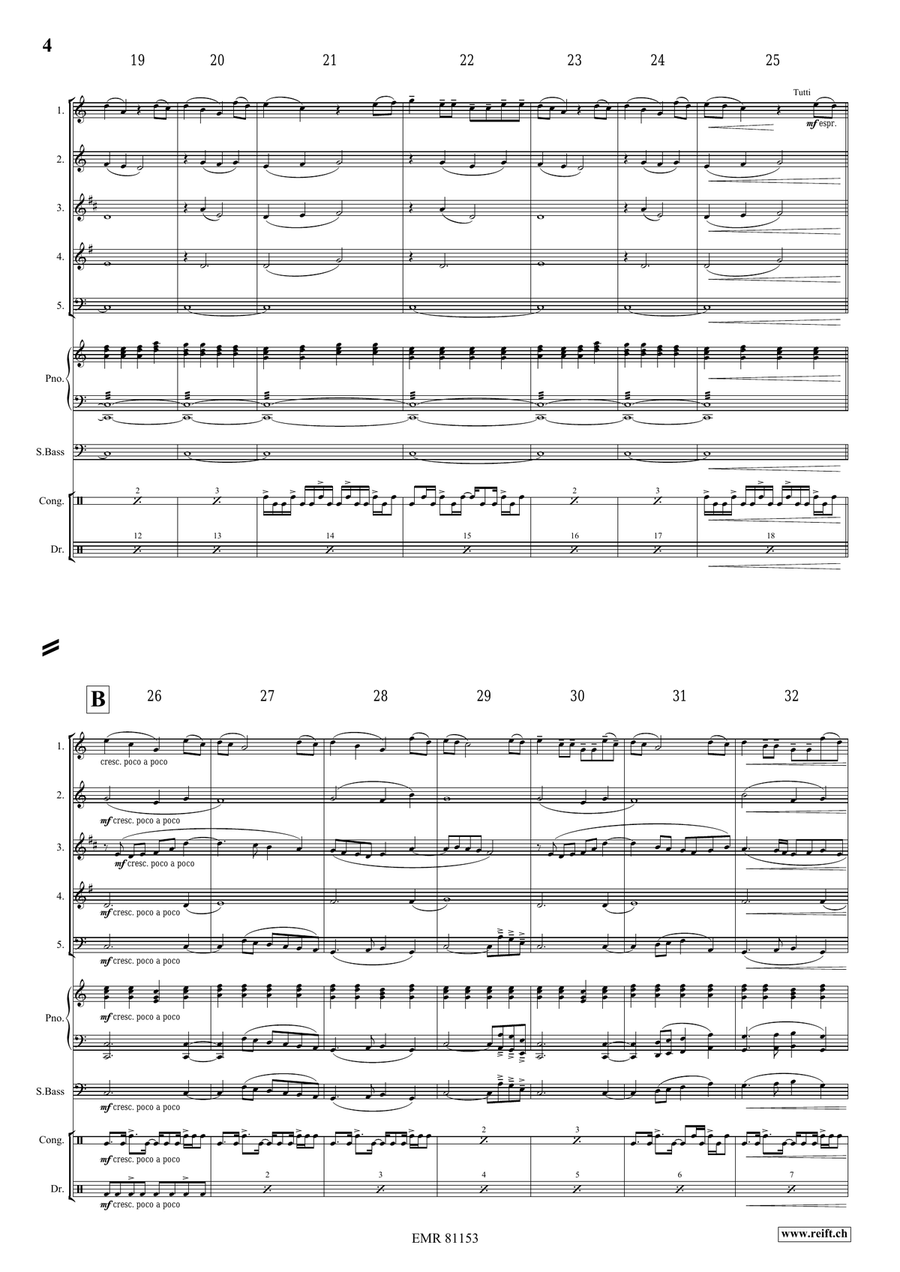 Thula Baba Thula Baba Woodwind Quintet scores gallery preview page 4