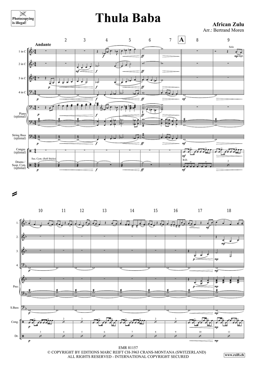 Thula Baba Thula Baba Score scores gallery preview page 3