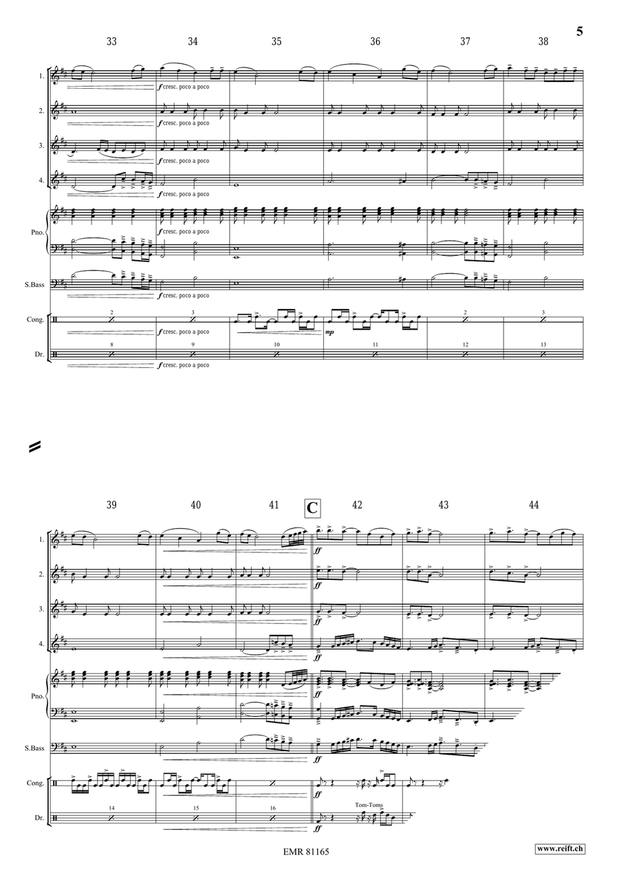 Thula Baba Thula Baba Flute Quartet scores gallery preview page 5