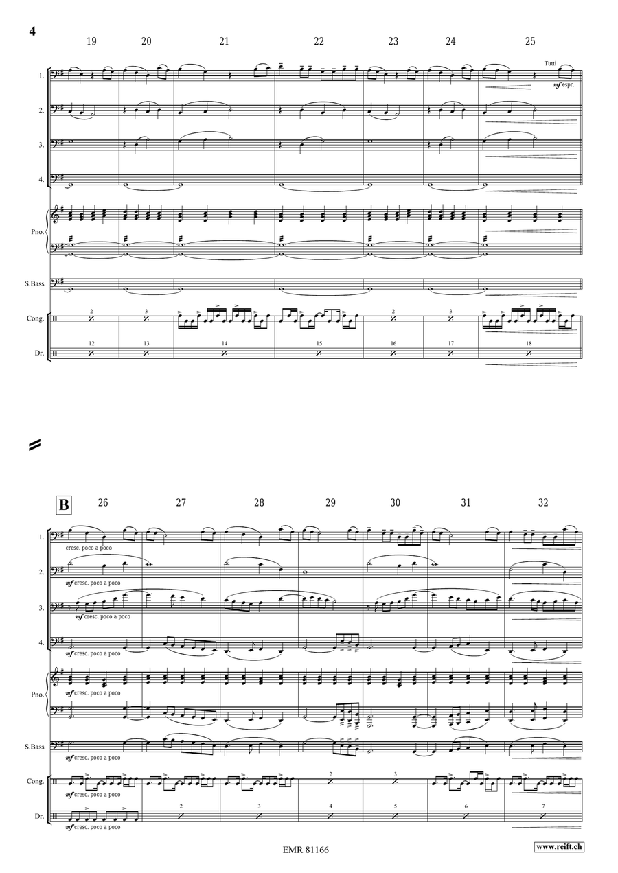 Thula Baba Thula Baba Bassoon Quartet scores gallery preview page 4