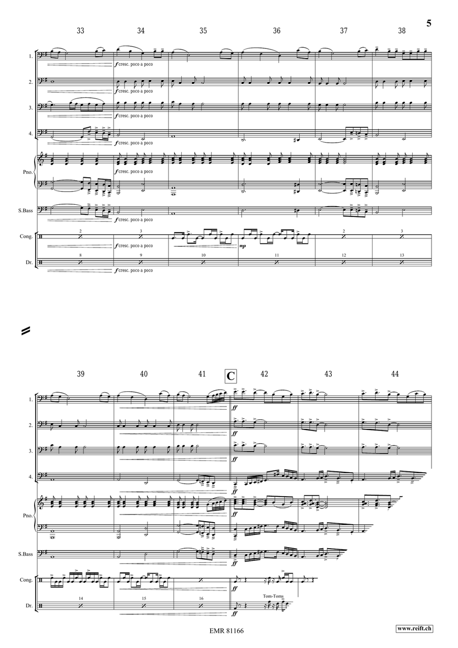 Thula Baba Thula Baba Bassoon Quartet scores gallery preview page 5