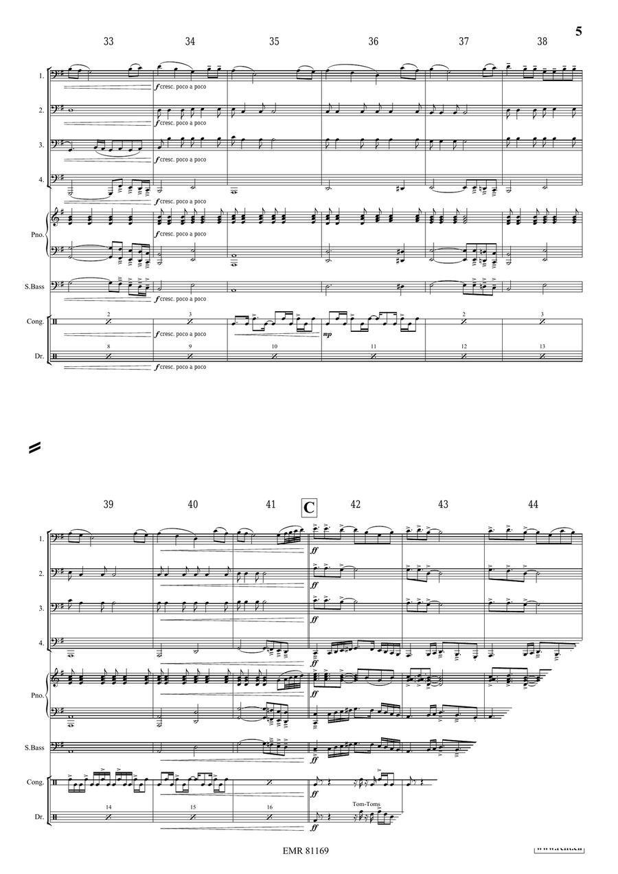 Thula Baba Thula Baba Tuba Quartet scores gallery preview page 5