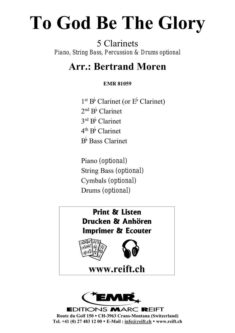 To God Be The Glory To God Be The Glory Clarinet Quintet scores gallery preview page 2