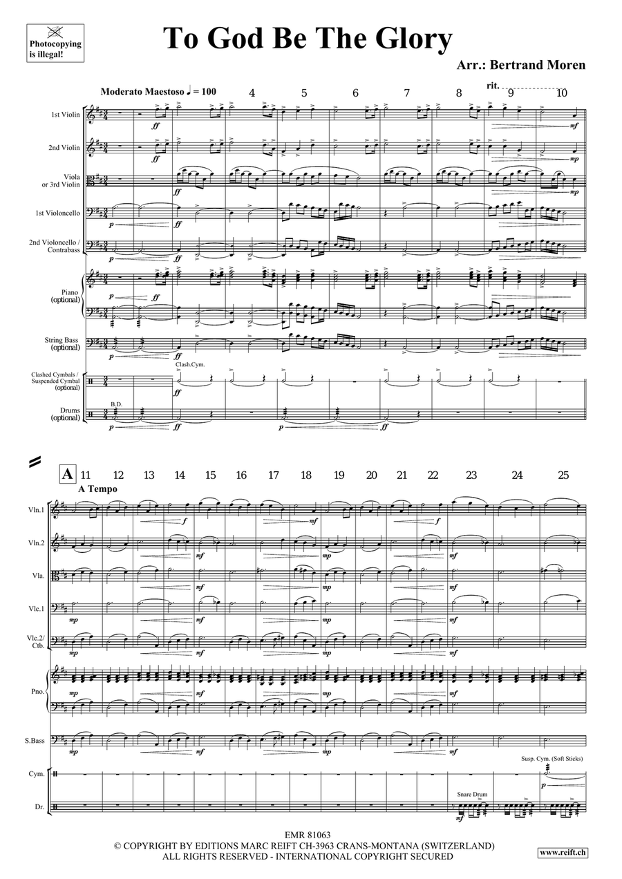 To God Be The Glory To God Be The Glory String Quintet scores gallery preview page 3