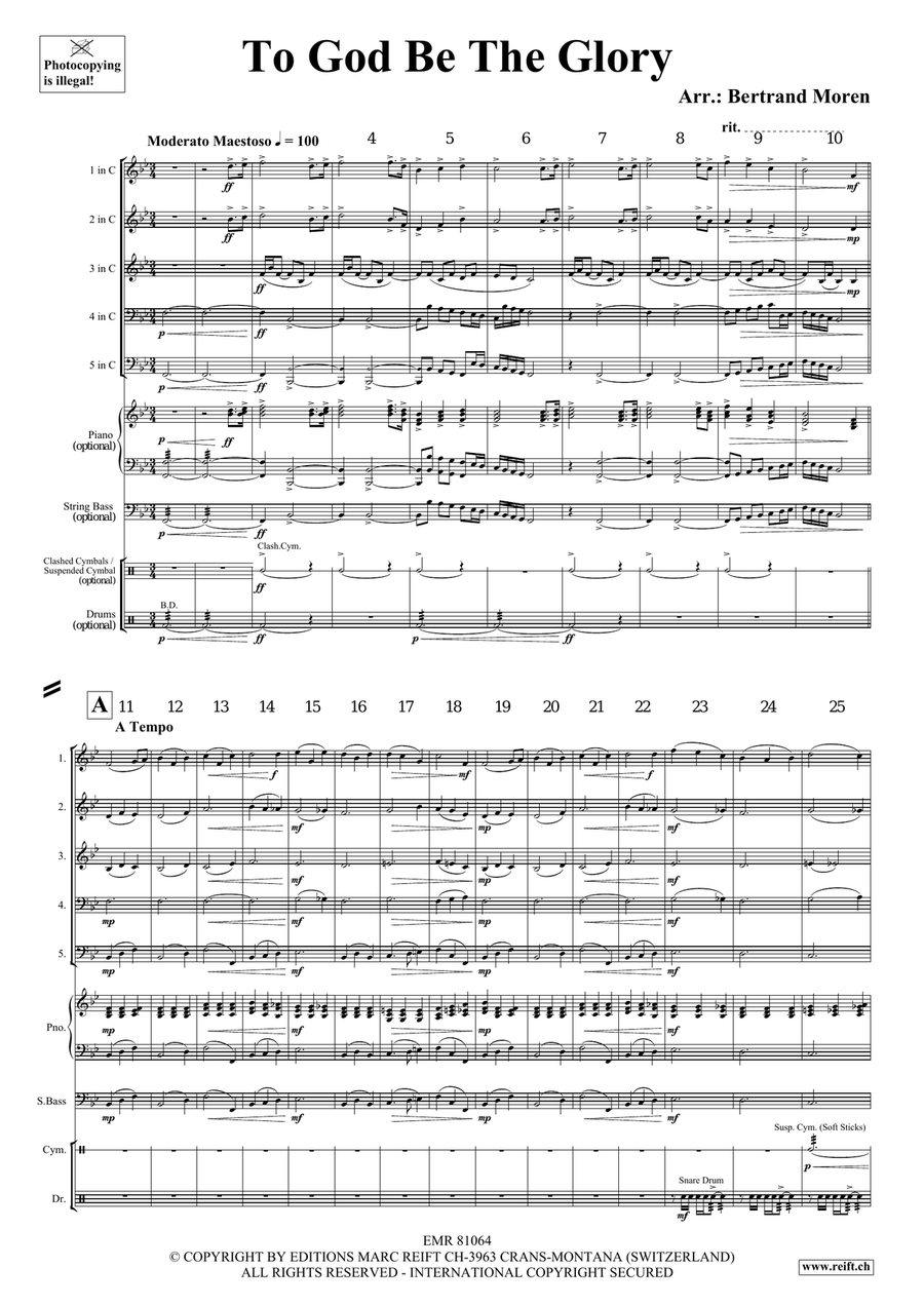 To God Be The Glory To God Be The Glory Brass Quintet scores gallery preview page 3
