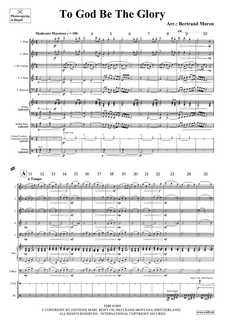 To God Be The Glory To God Be The Glory Woodwind Quintet scores gallery preview page 3