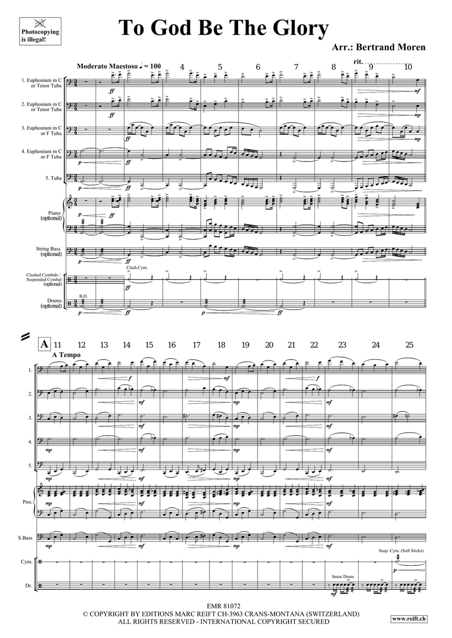 To God Be The Glory Tuba scores gallery preview page 3