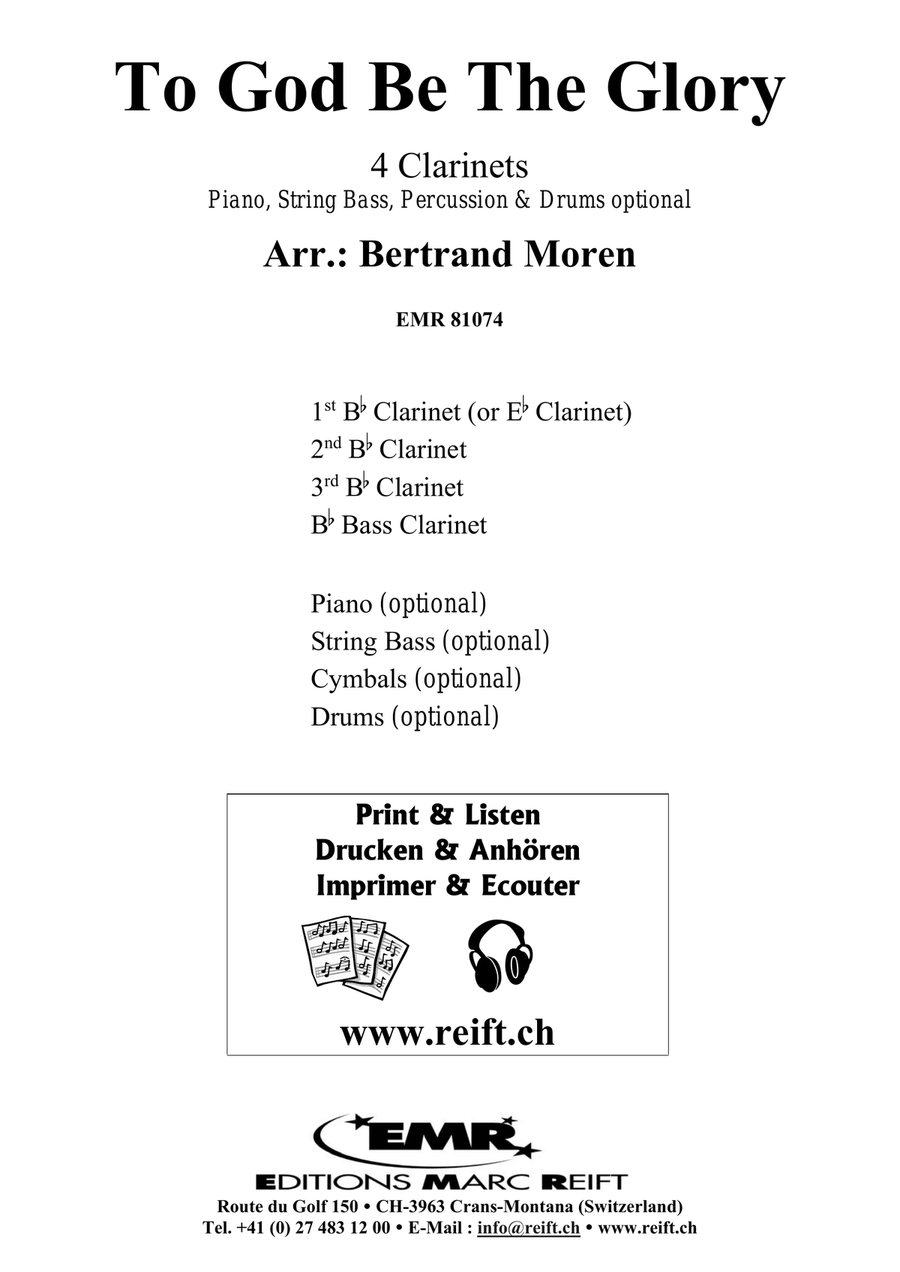 To God Be The Glory To God Be The Glory Clarinet Quartet scores gallery preview page 2