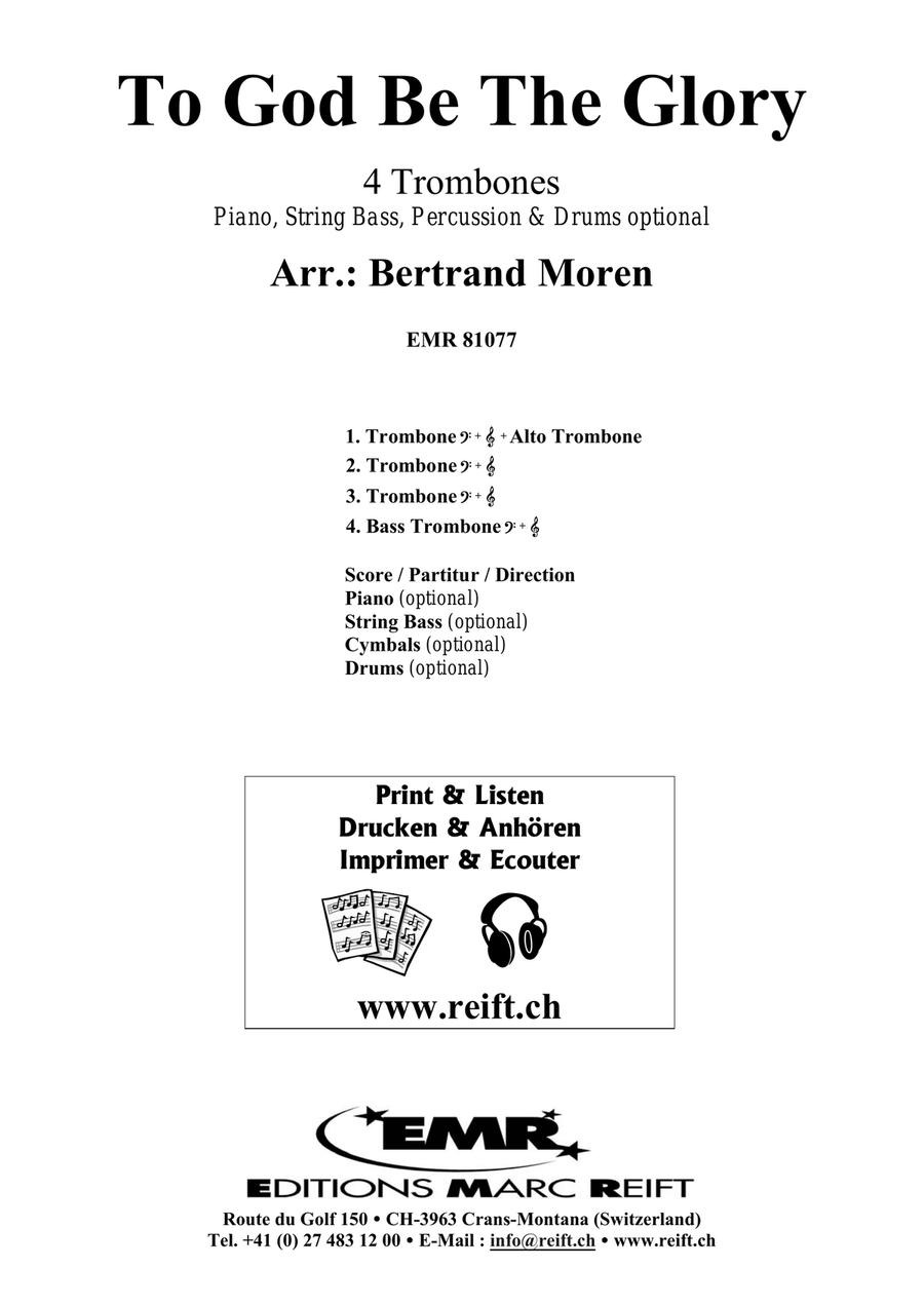 To God Be The Glory To God Be The Glory Trombone Quartet scores gallery preview page 2