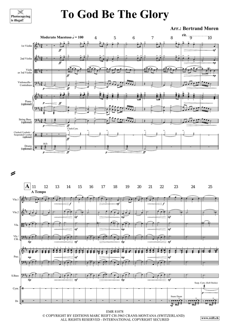 To God Be The Glory To God Be The Glory String Quartet scores gallery preview page 3