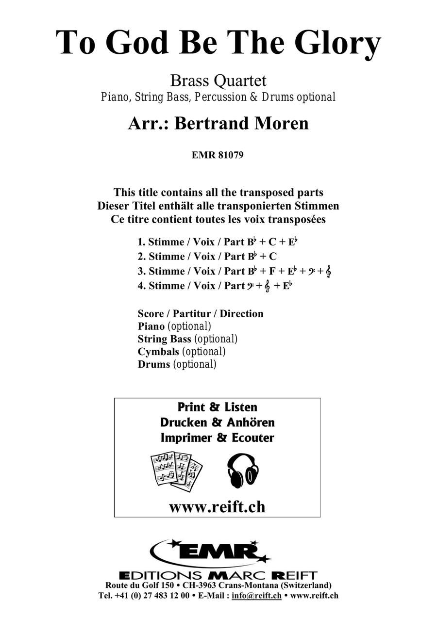 To God Be The Glory To God Be The Glory Brass Quartet scores gallery preview page 2