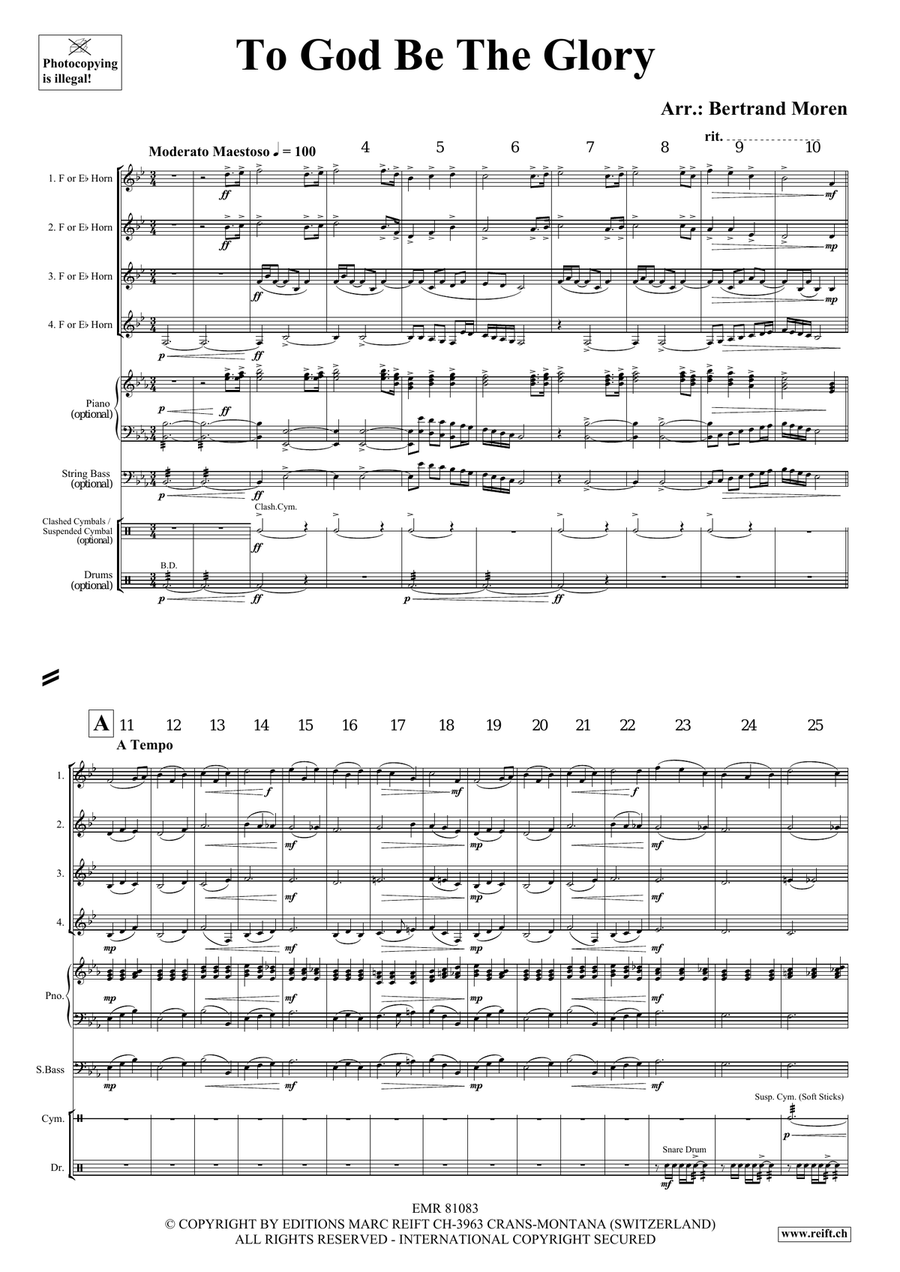 To God Be The Glory To God Be The Glory Horn scores gallery preview page 3