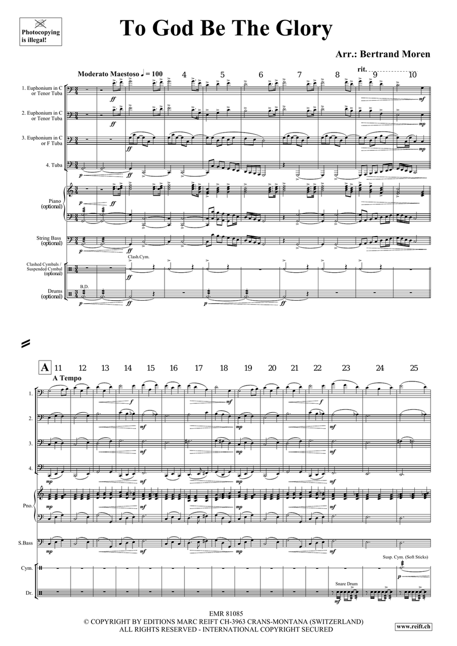 To God Be The Glory To God Be The Glory Tuba Quartet scores gallery preview page 3