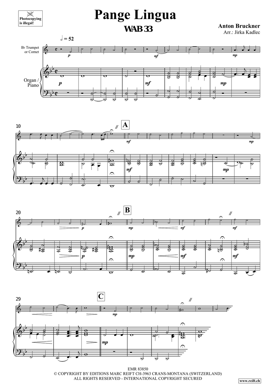 Pange Lingua Pange Lingua Cornet scores gallery preview page 3