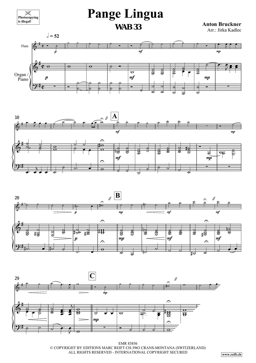 Pange Lingua Pange Lingua Flute Solo scores gallery preview page 3
