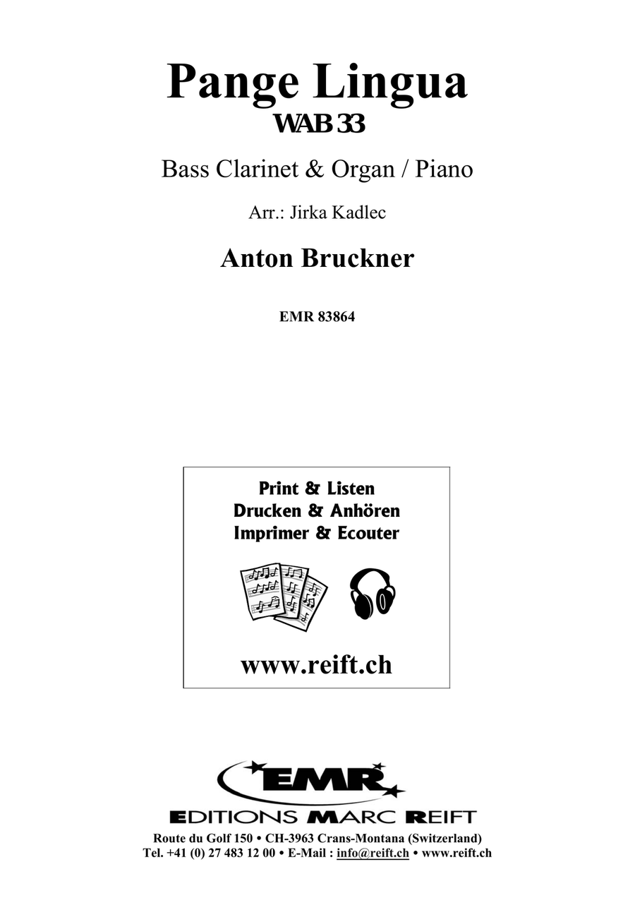 Pange Lingua Pange Lingua Bass Clarinet scores gallery preview page 2