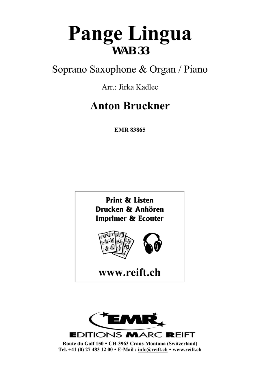Pange Lingua Pange Lingua Soprano Saxophone scores gallery preview page 2