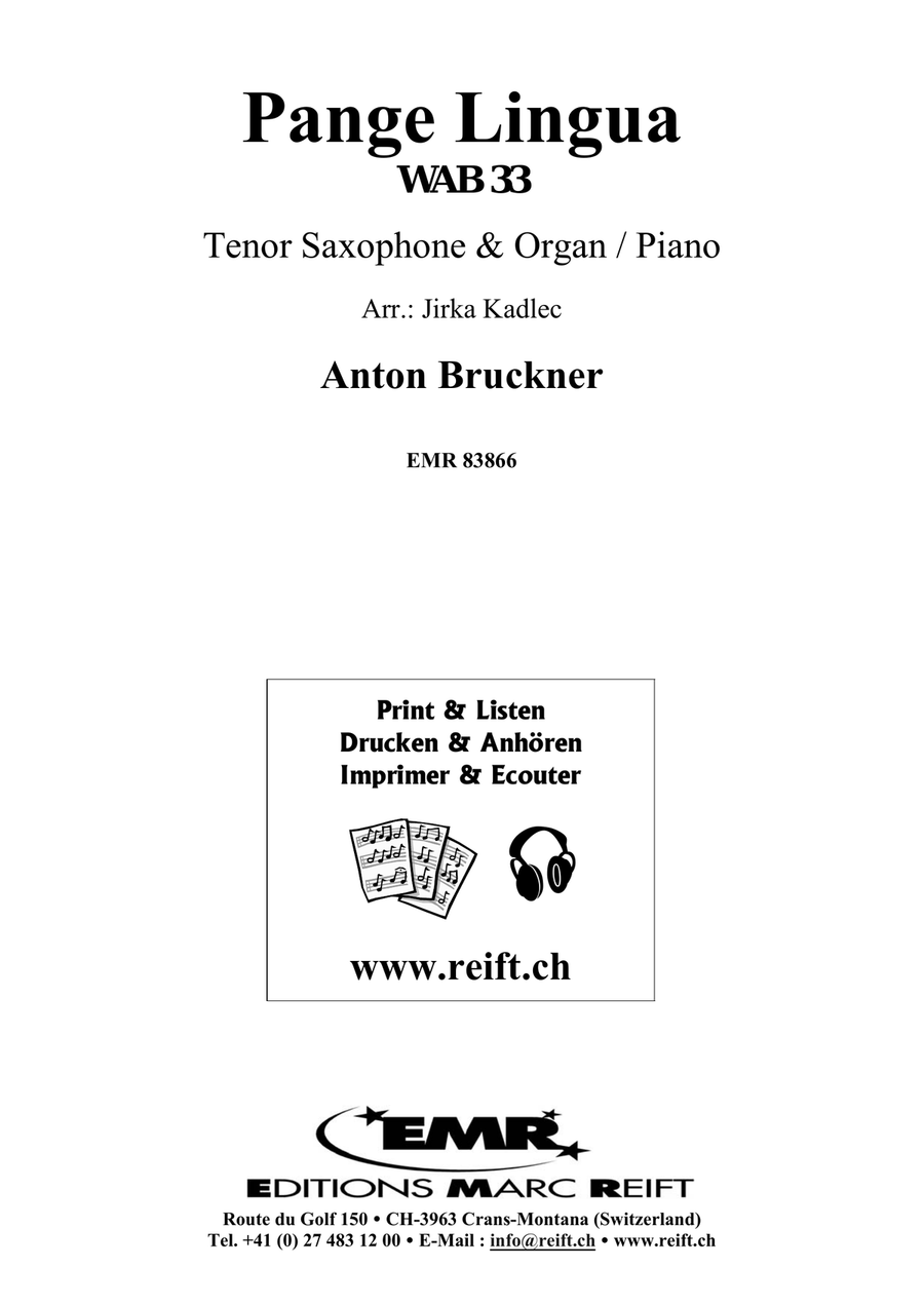Pange Lingua Pange Lingua Tenor Saxophone scores gallery preview page 2