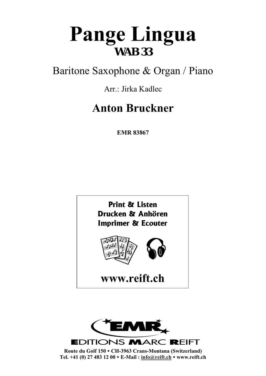 Pange Lingua Pange Lingua Baritone Saxophone scores gallery preview page 2