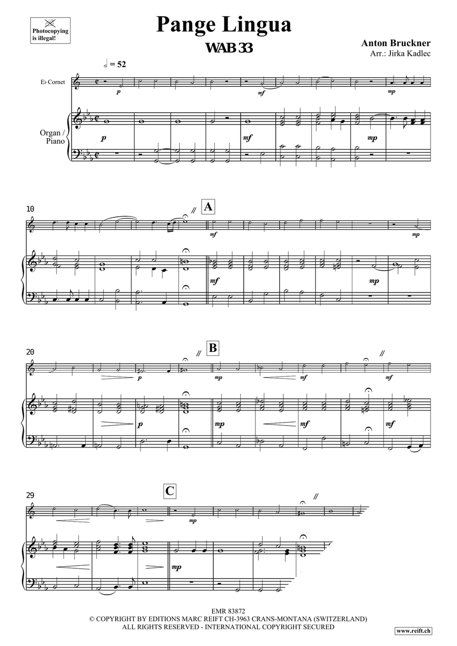 Pange Lingua Pange Lingua Cornet scores gallery preview page 3