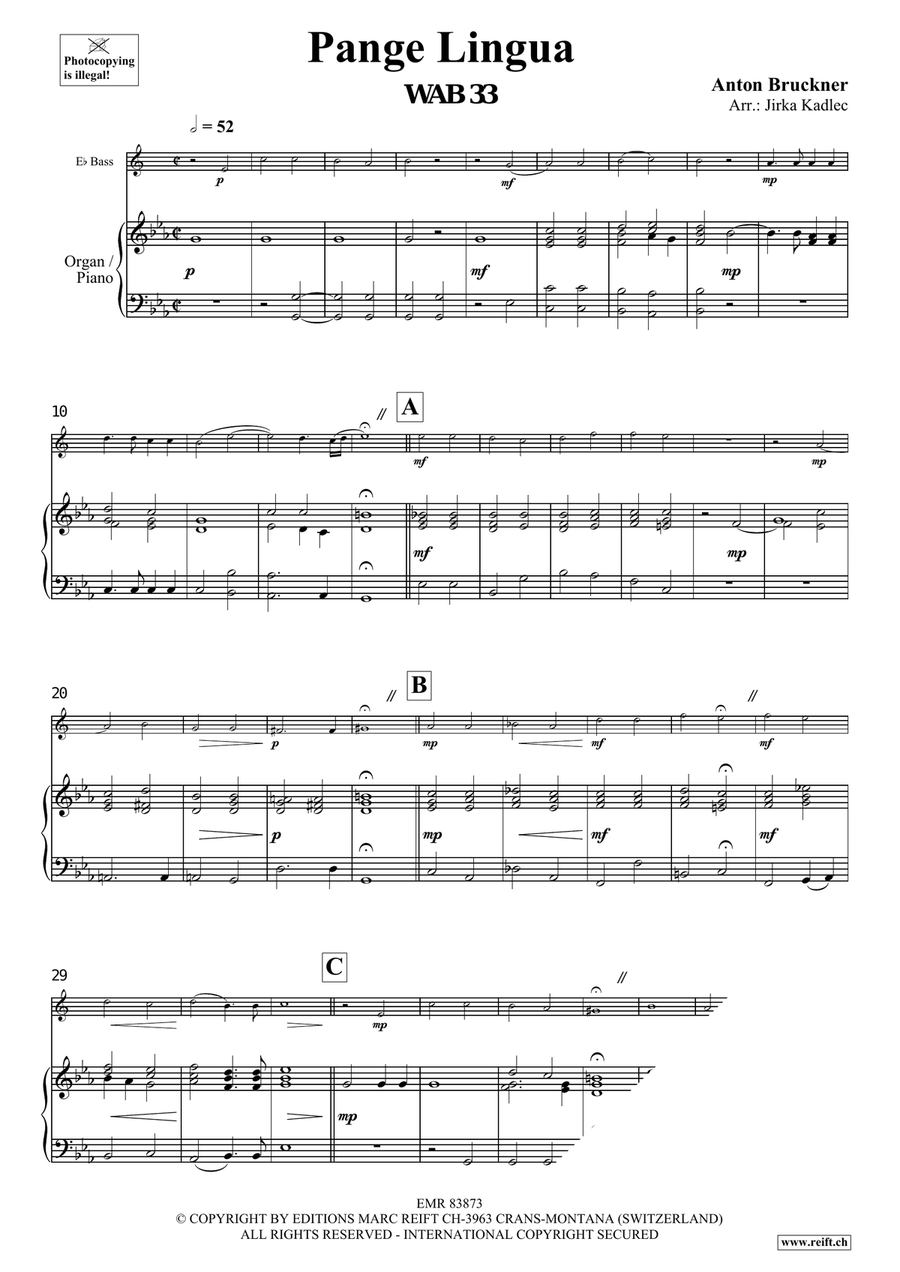 Pange Lingua Pange Lingua Organ scores gallery preview page 3