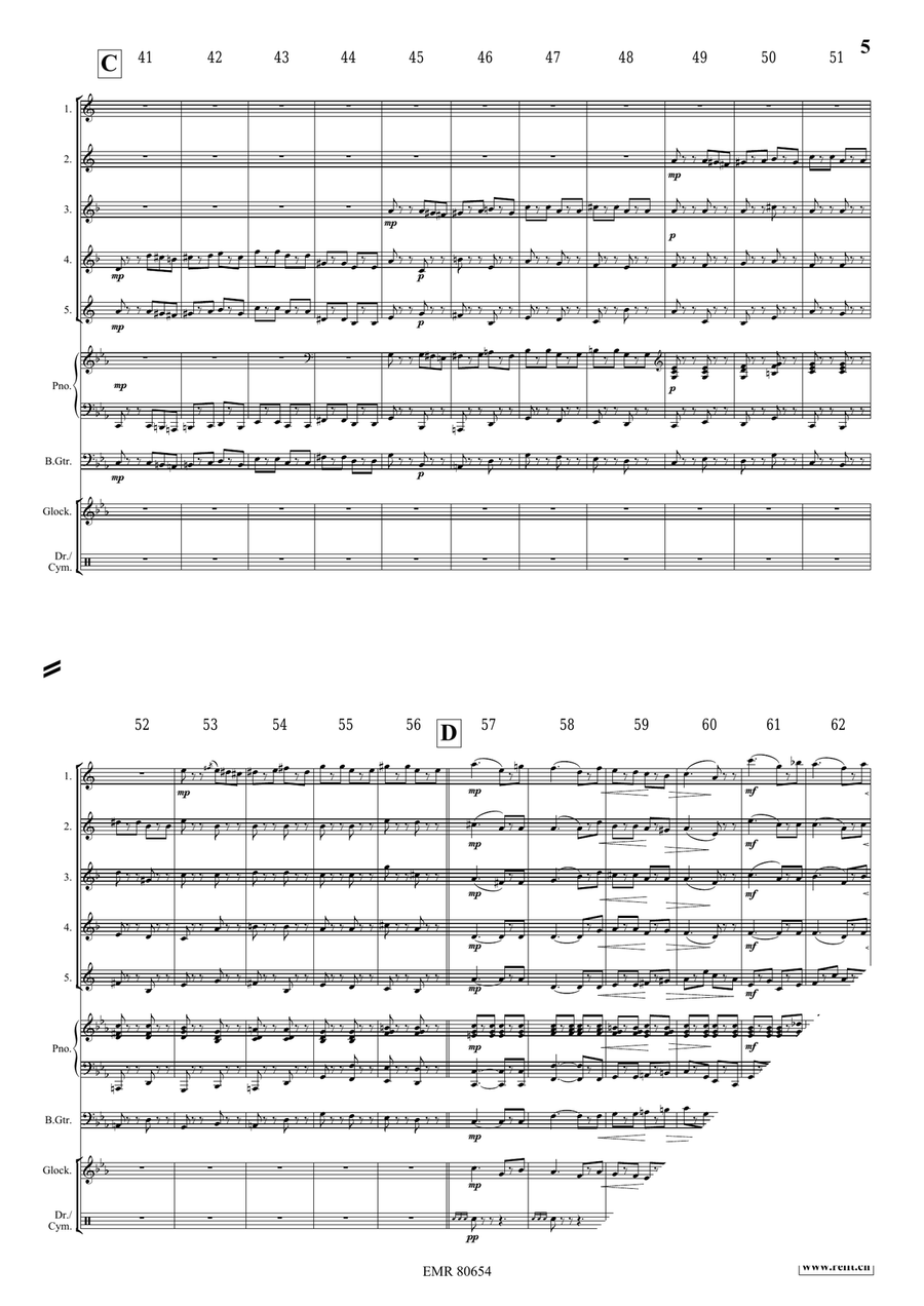 Funeral March Of A Marionette Saxophone Quintet scores gallery preview page 5