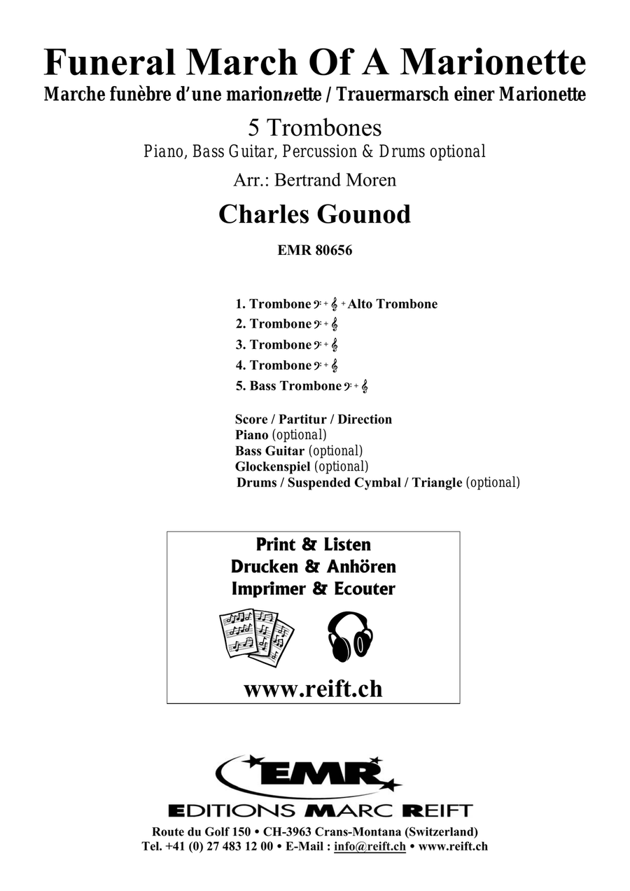 Funeral March Of A Marionette Trombone scores gallery preview page 2