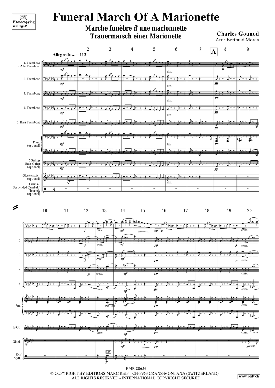 Funeral March Of A Marionette Trombone scores gallery preview page 3