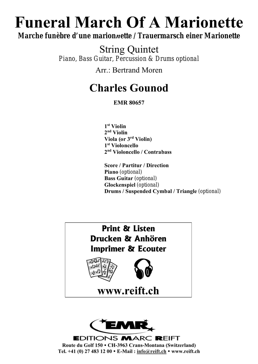 Funeral March Of A Marionette String Quintet scores gallery preview page 2