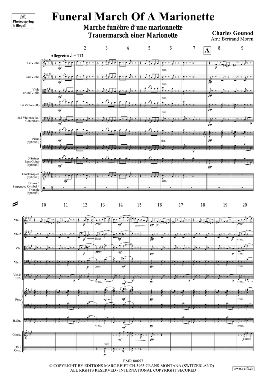 Funeral March Of A Marionette String Quintet scores gallery preview page 3