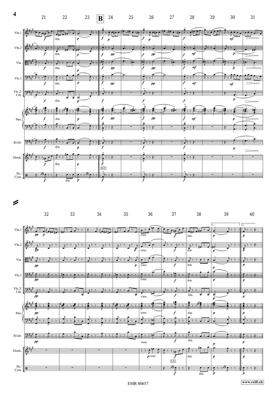 Funeral March Of A Marionette String Quintet scores gallery preview page 4