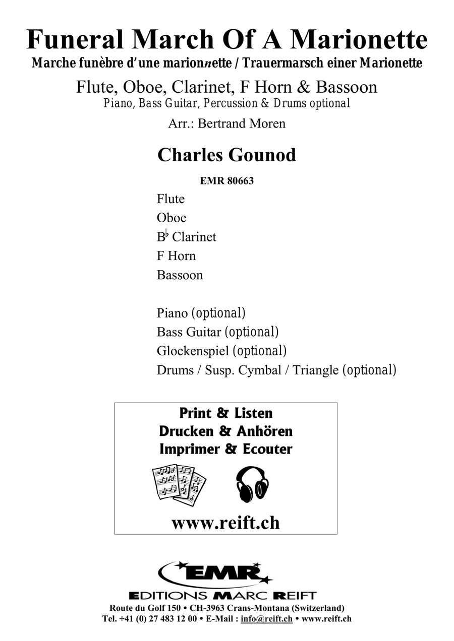 Funeral March Of A Marionette Woodwind Quintet scores gallery preview page 2