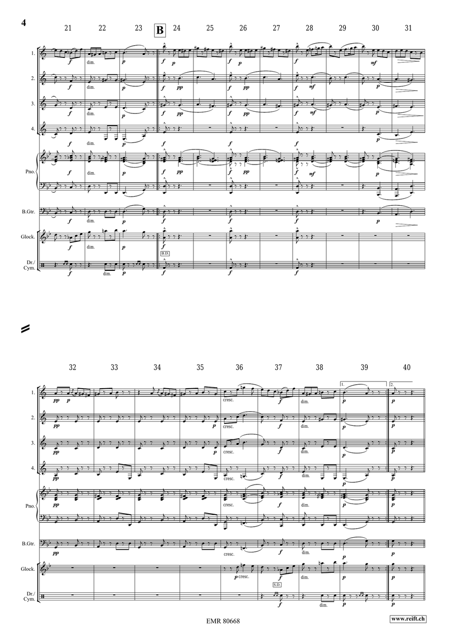 Funeral March Of A Marionette Clarinet Quartet scores gallery preview page 4