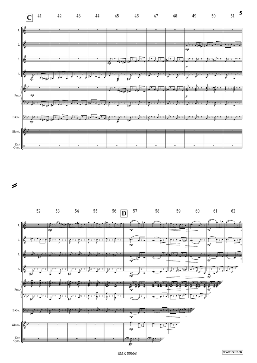 Funeral March Of A Marionette Clarinet Quartet scores gallery preview page 5