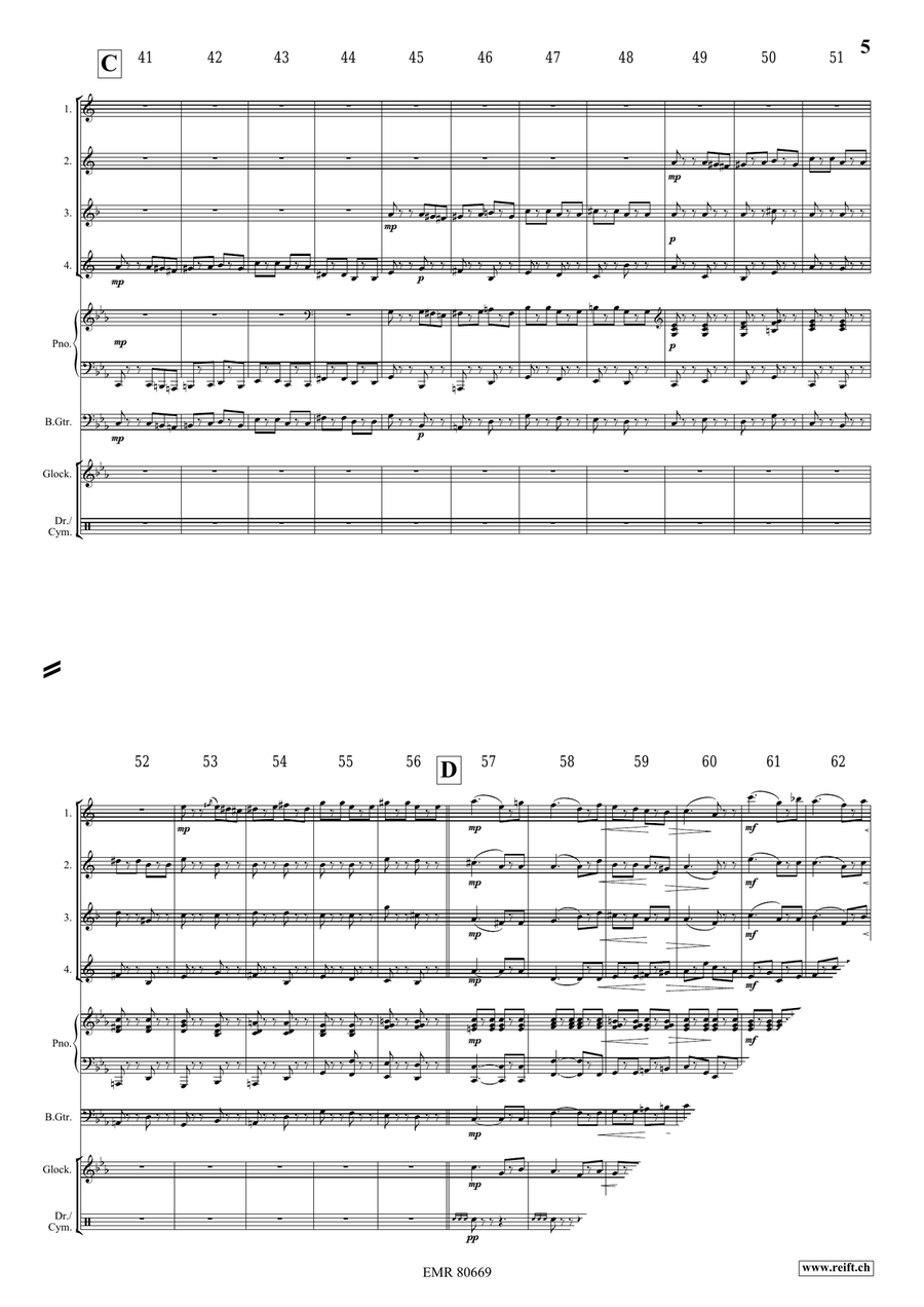 Funeral March Of A Marionette Saxophone Quartet scores gallery preview page 5