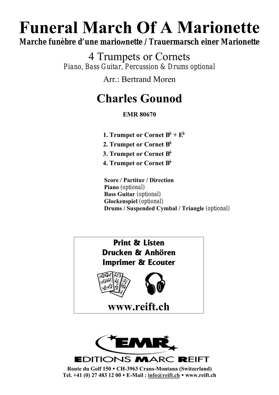Funeral March Of A Marionette Cornet scores gallery preview page 2