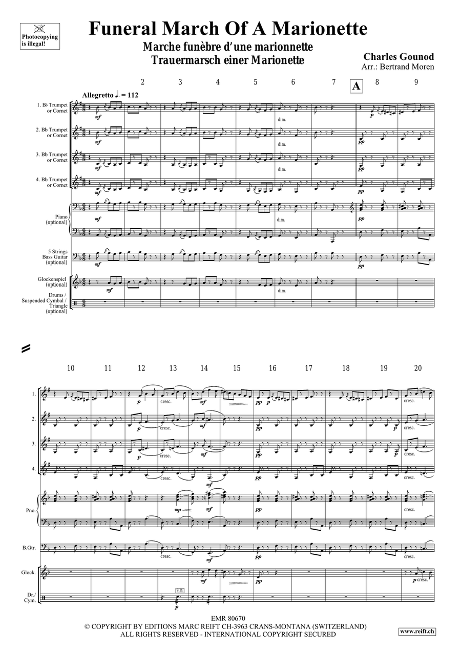 Funeral March Of A Marionette Cornet scores gallery preview page 3