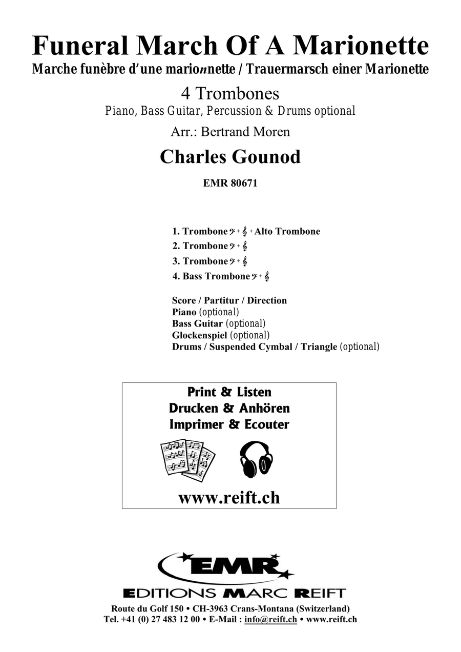 Funeral March Of A Marionette Trombone Quartet scores gallery preview page 2