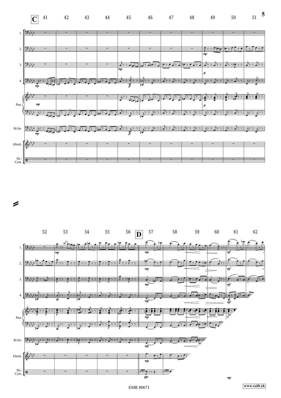 Funeral March Of A Marionette Trombone Quartet scores gallery preview page 5