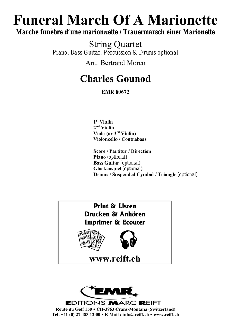 Funeral March Of A Marionette String Quartet scores gallery preview page 2